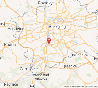 Map of Braník, Prague