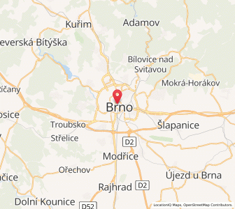 Map of Brno, South Moravian