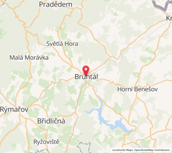 Map of Bruntál, Moravskoslezský