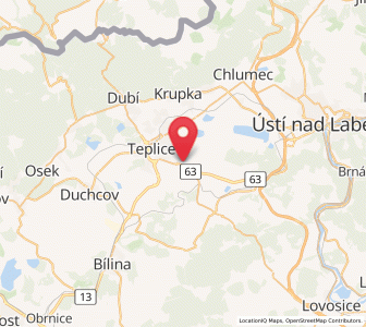 Map of Bystřany, Ústecký kraj
