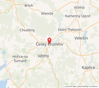Map of Český Krumlov, Jihočeský kraj