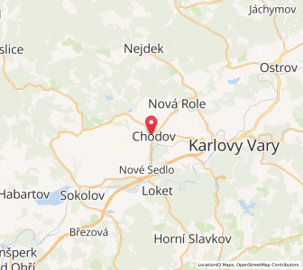 Map of Chodov, Karlovarský kraj