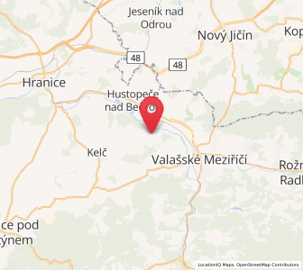 Map of Choryně, Zlín