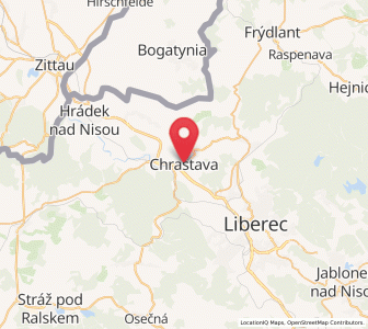 Map of Chrastava, Liberecký kraj