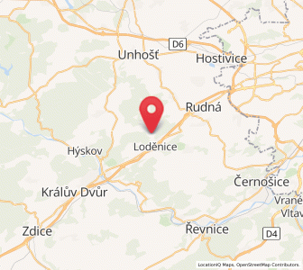 Map of Chrustenice, Central Bohemia