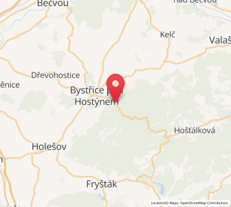 Map of Chvalčov, Zlín