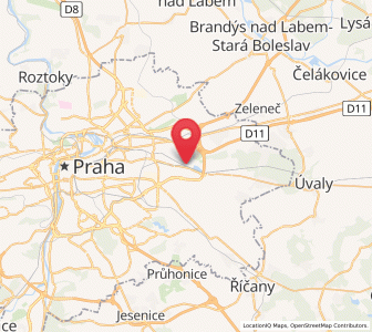 Map of Dolní Počernice, Prague