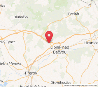 Map of Dolní Újezd, Olomoucký