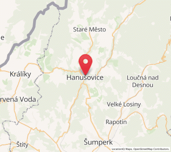 Map of Hanušovice, Olomoucký