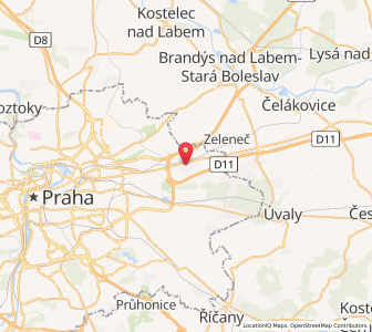 Map of Horní Počernice, Prague