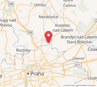 Map of Hovorčovice, Central Bohemia