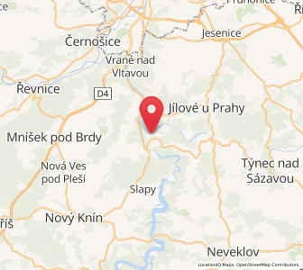 Map of Hradištko, Central Bohemia