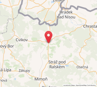 Map of Jablonné v Podještědí, Liberecký kraj