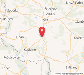 Map of Jičíněves, Královéhradecký kraj