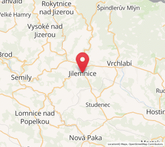 Map of Jilemnice, Liberecký kraj