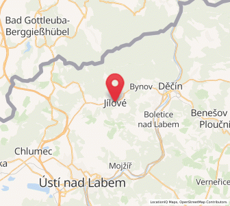 Map of Jílové, Ústecký kraj
