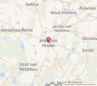 Map of Jindřichův Hradec, Jihočeský kraj