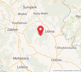 Map of Kamenná, Olomoucký