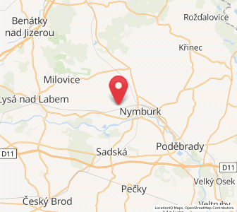 Map of Kamenné Zboží, Central Bohemia