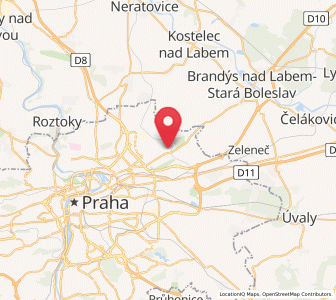 Map of Kbely, Prague
