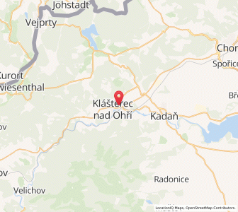 Map of Klášterec nad Ohří, Ústecký kraj