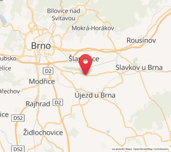 Map of Kobylnice, South Moravian
