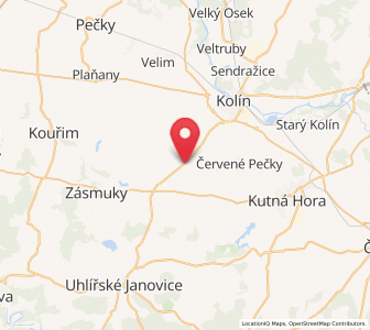 Map of Kořenice, Central Bohemia
