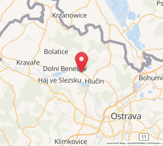 Map of Kozmice, Moravskoslezský