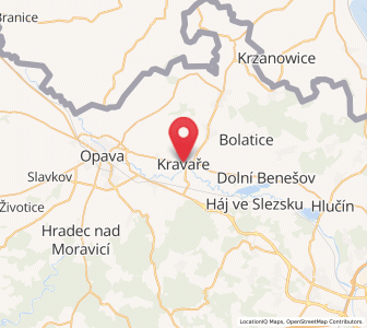 Map of Kravaře, Moravskoslezský