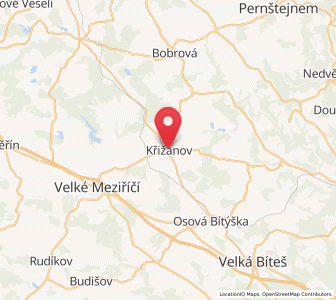 Map of Křižanov, Vysočina
