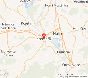 Map of Kroměříž, Zlín