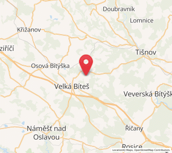 Map of Křoví, Vysočina