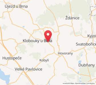 Map of Krumvíř, South Moravian