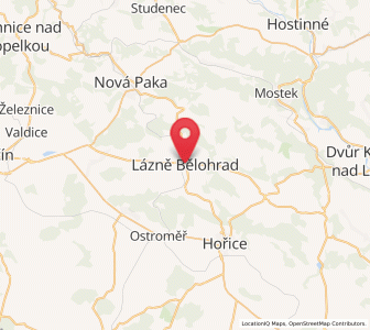 Map of Lázně Bělohrad, Královéhradecký kraj