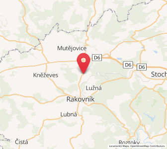 Map of Lišany, Central Bohemia