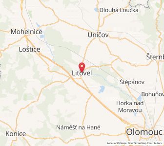 Map of Litovel, Olomoucký