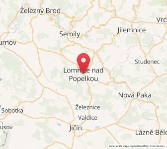 Map of Lomnice nad Popelkou, Liberecký kraj