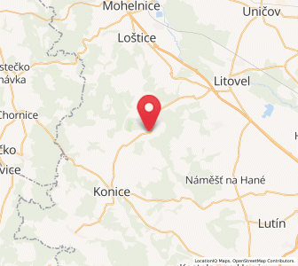 Map of Luká, Olomoucký