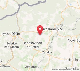 Map of Markvartice, Ústecký kraj