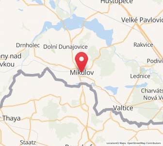 Map of Mikulov, South Moravian