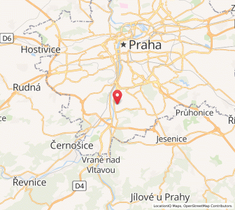 Map of Modřany, Prague