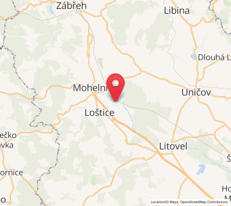 Map of Moravičany, Olomoucký