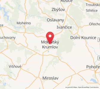 Map of Moravský Krumlov, South Moravian