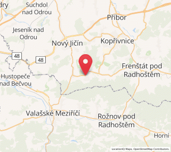 Map of Mořkov, Moravskoslezský