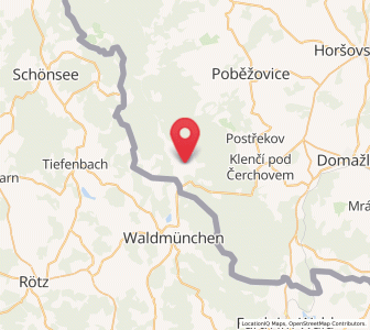 Map of Nemanice, Plzeň Region