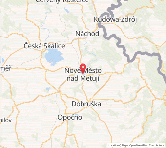 Map of Nové Město nad Metují, Královéhradecký kraj