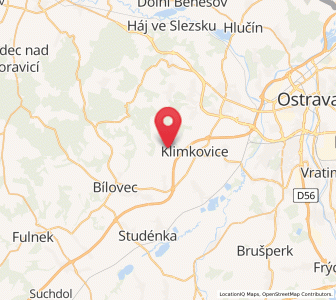 Map of Olbramice, Moravskoslezský