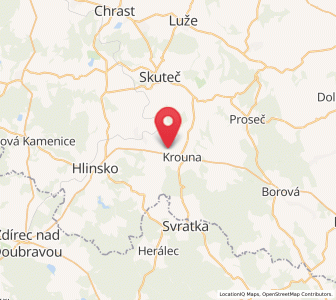 Map of Oldřiš, Pardubický
