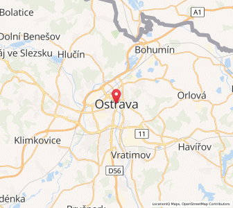 Map of Ostrava, Moravskoslezský