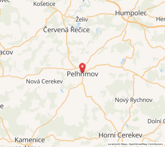 Map of Pelhřimov, Vysočina